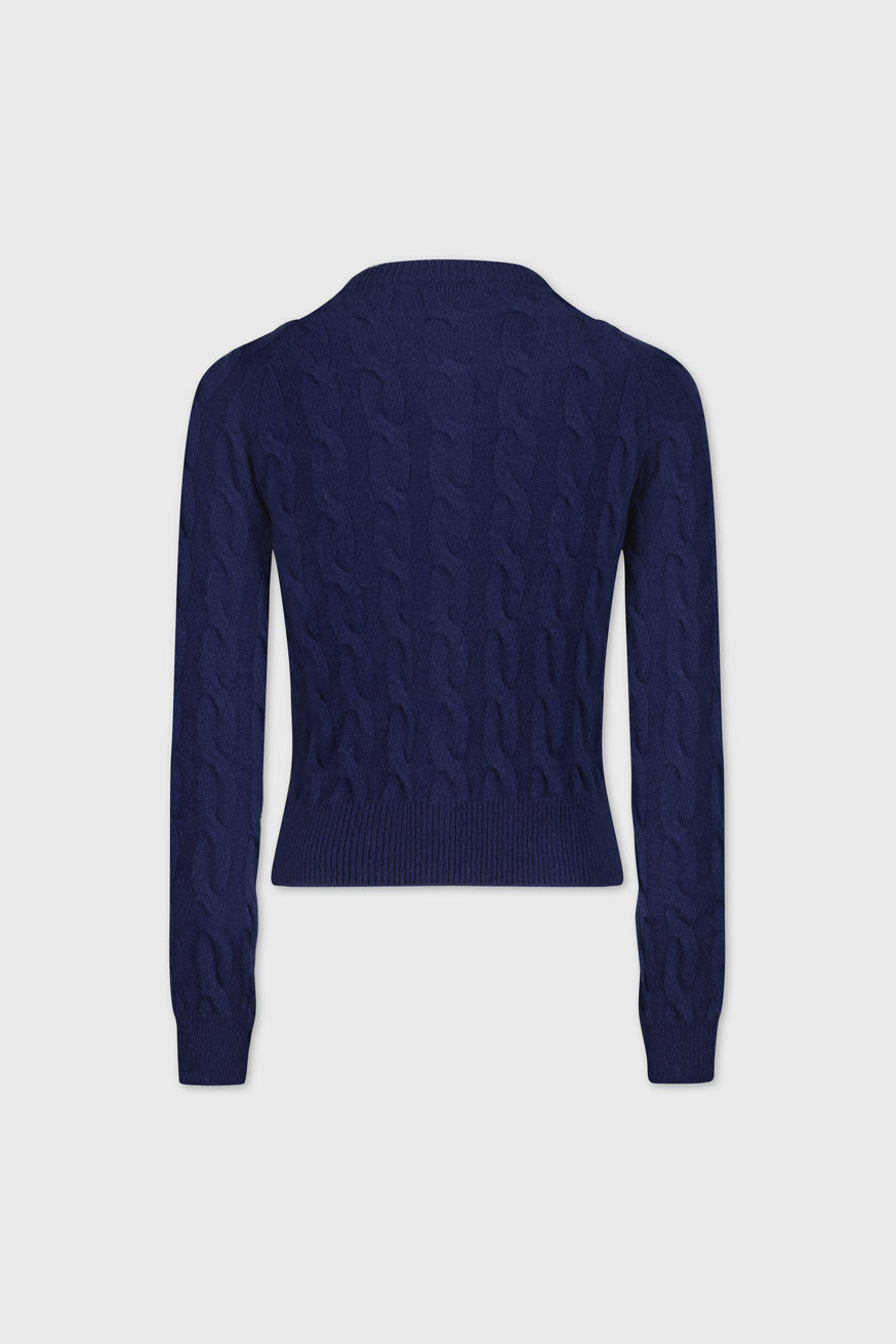 Cardigan à breloque en laine - Navy