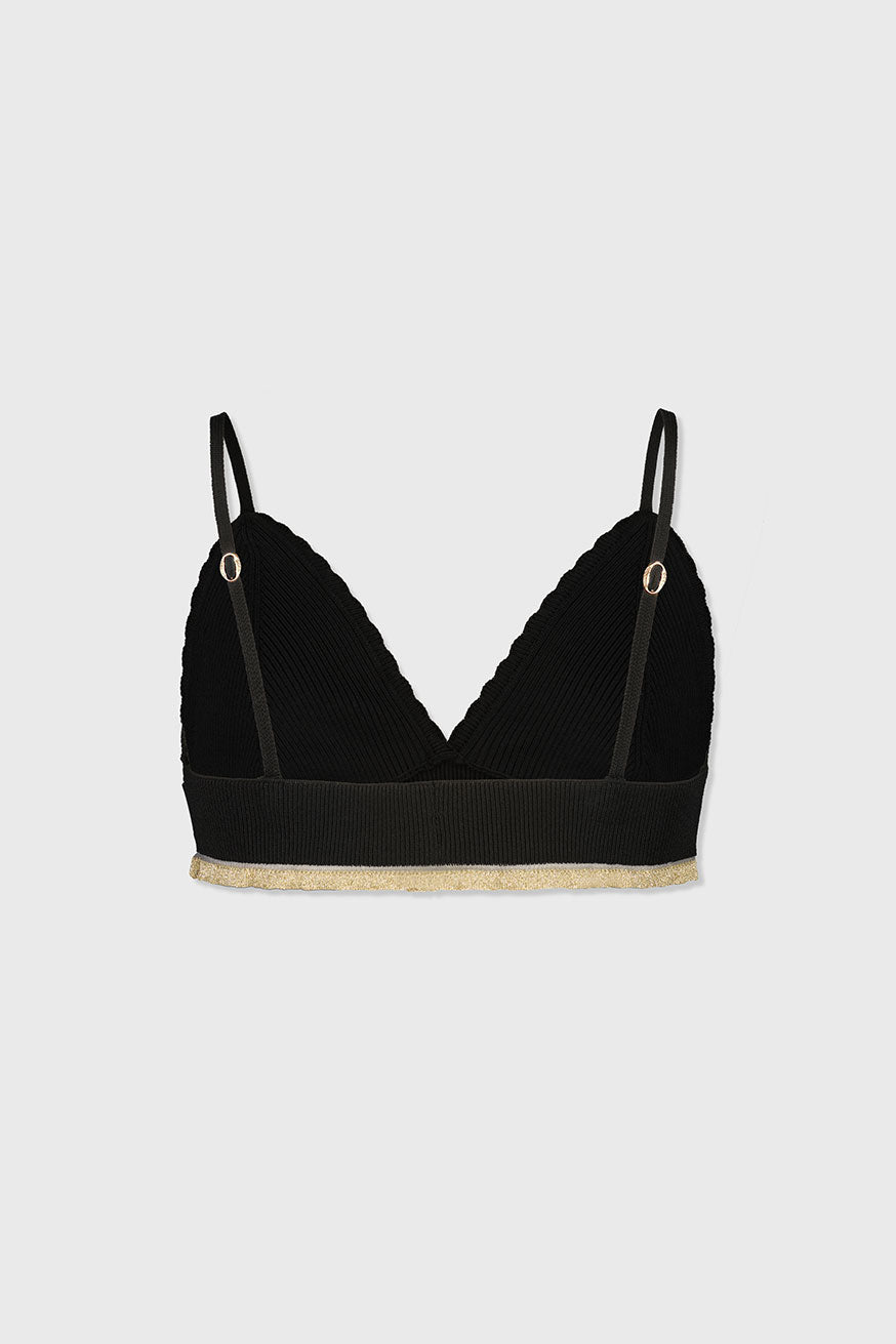Soutien gorge à bord contrasté - Light Gold & Black