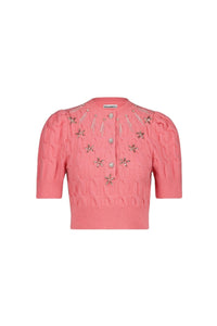 Top à breloque en laine - Fuschia