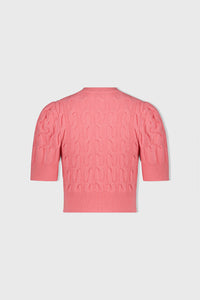 Top à breloque en laine - Fuschia