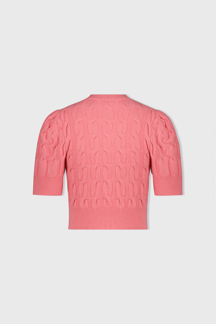 Top à breloque en laine - Fuschia