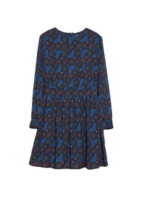 Robe imprimé wonder woman à manches ballon - Noir