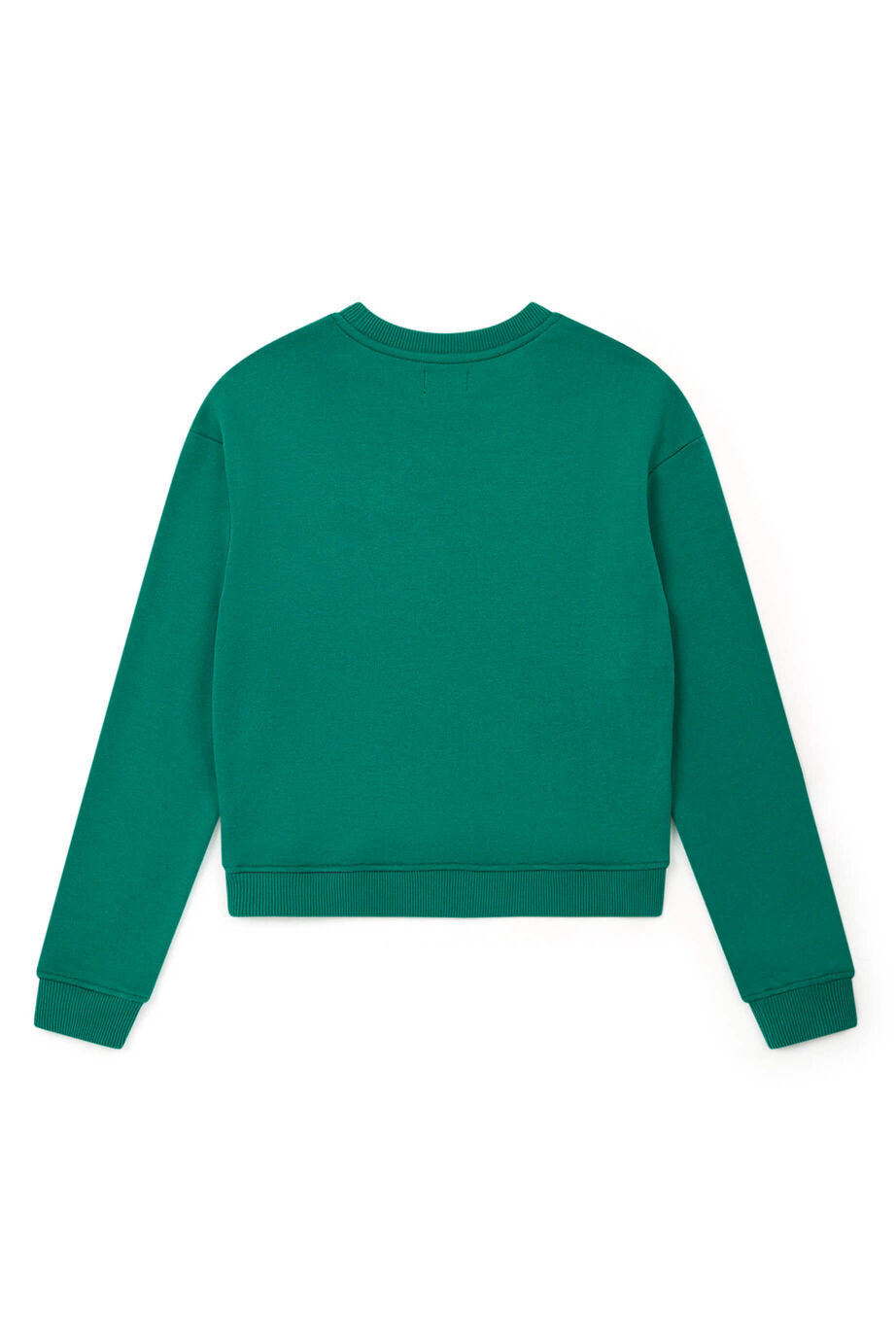 Sweat court en molleton oversize brodé - Vert