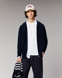 Hoodie zippé en cachemire - Heather Blue