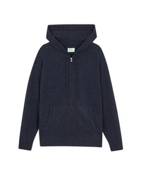 Hoodie zippé en cachemire - Heather Blue