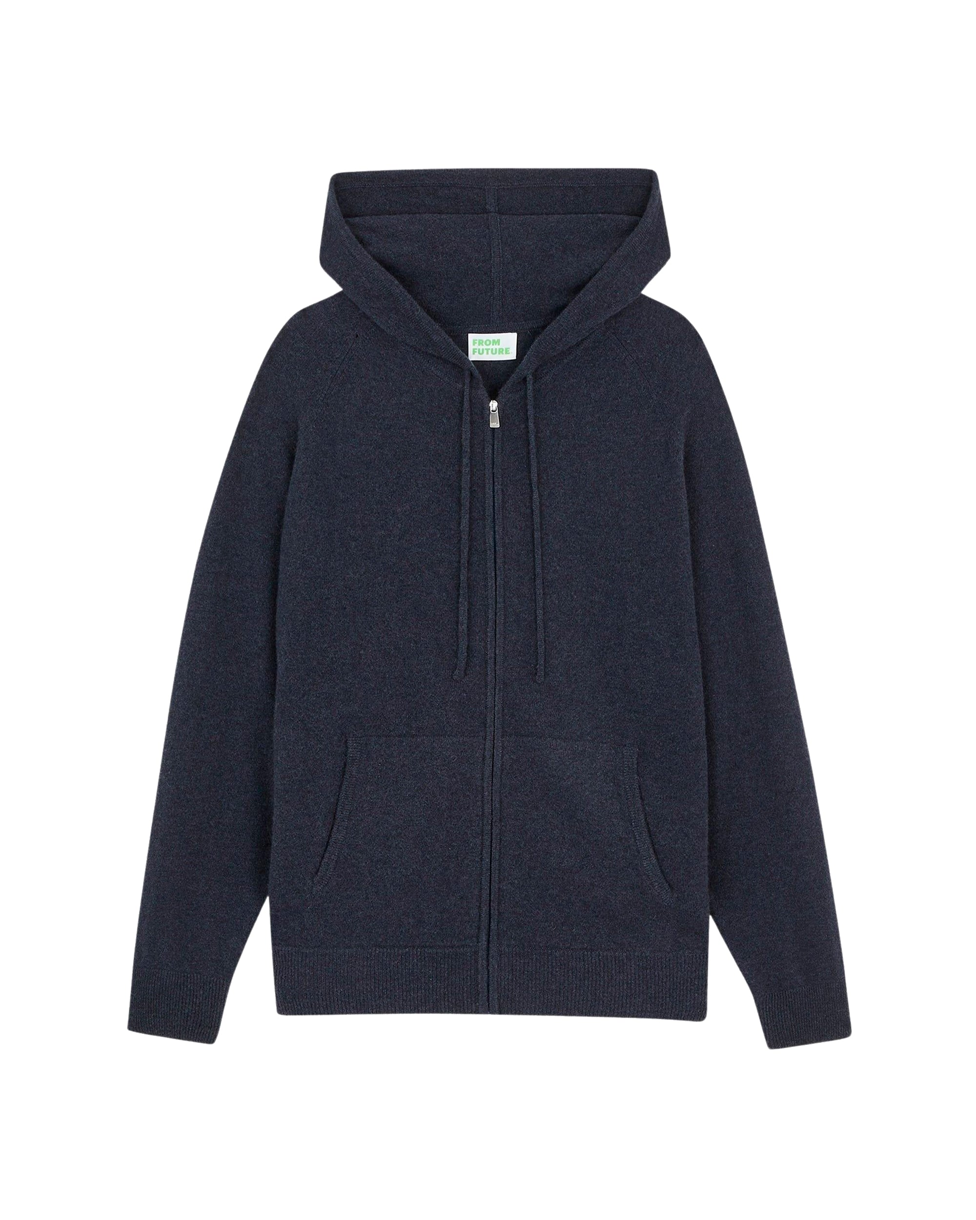 Hoodie zippé en cachemire - Heather Blue