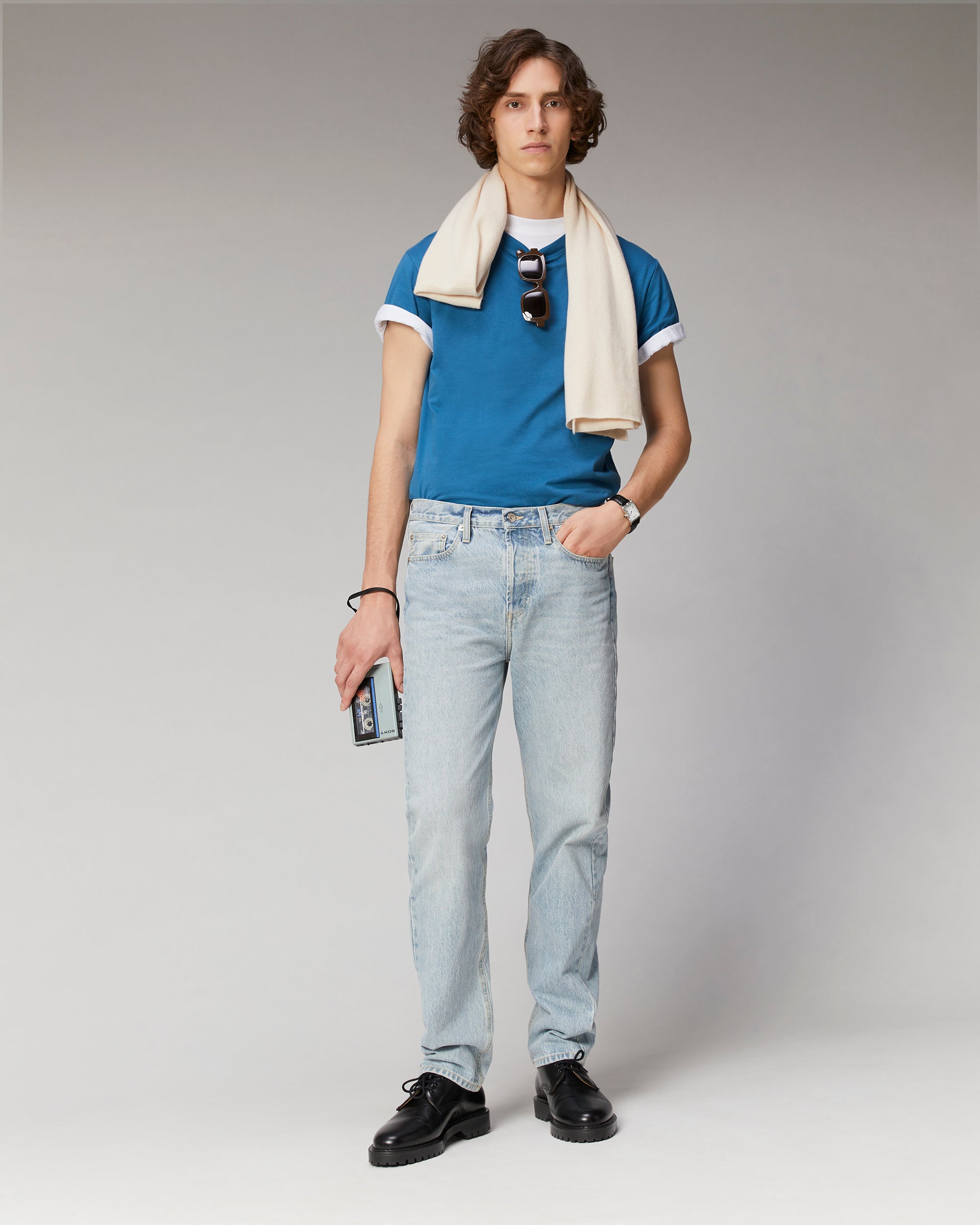 T-shirt oversize à col rond - Electric Blue
