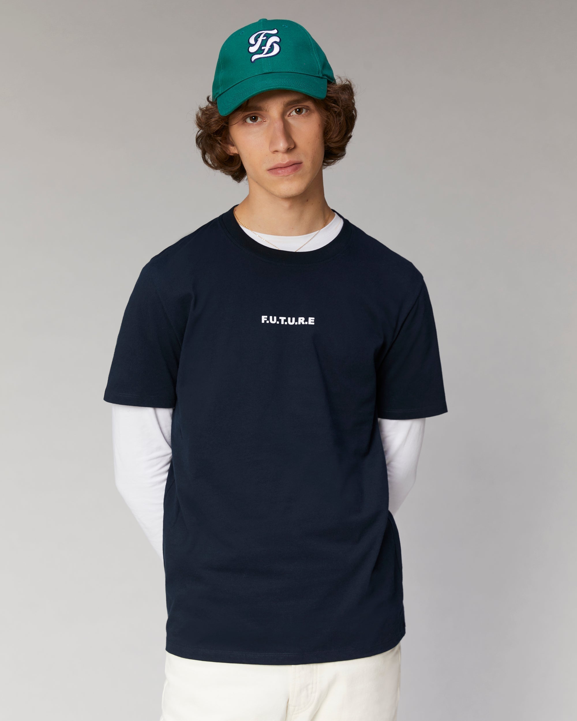 T-shirt à broderie f.u.t.u.r.e - Khaki