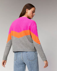 Cardigan court classique en cachemire - Power Blue