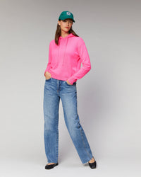 Hoodie oversize en cachemire - Neon Green