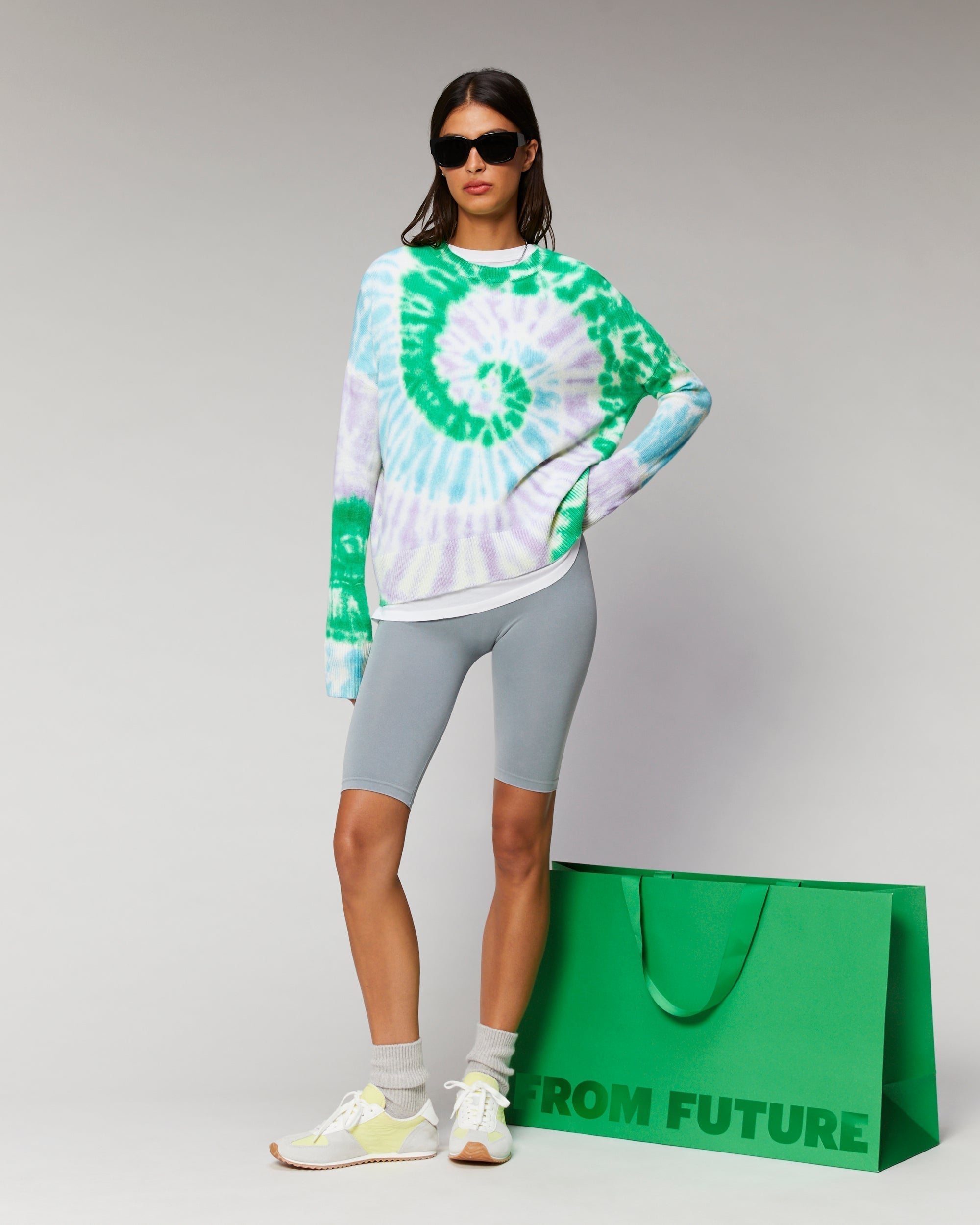Pull Tie and dye multicolore From Future en cachemire - Tie & Dye Pink