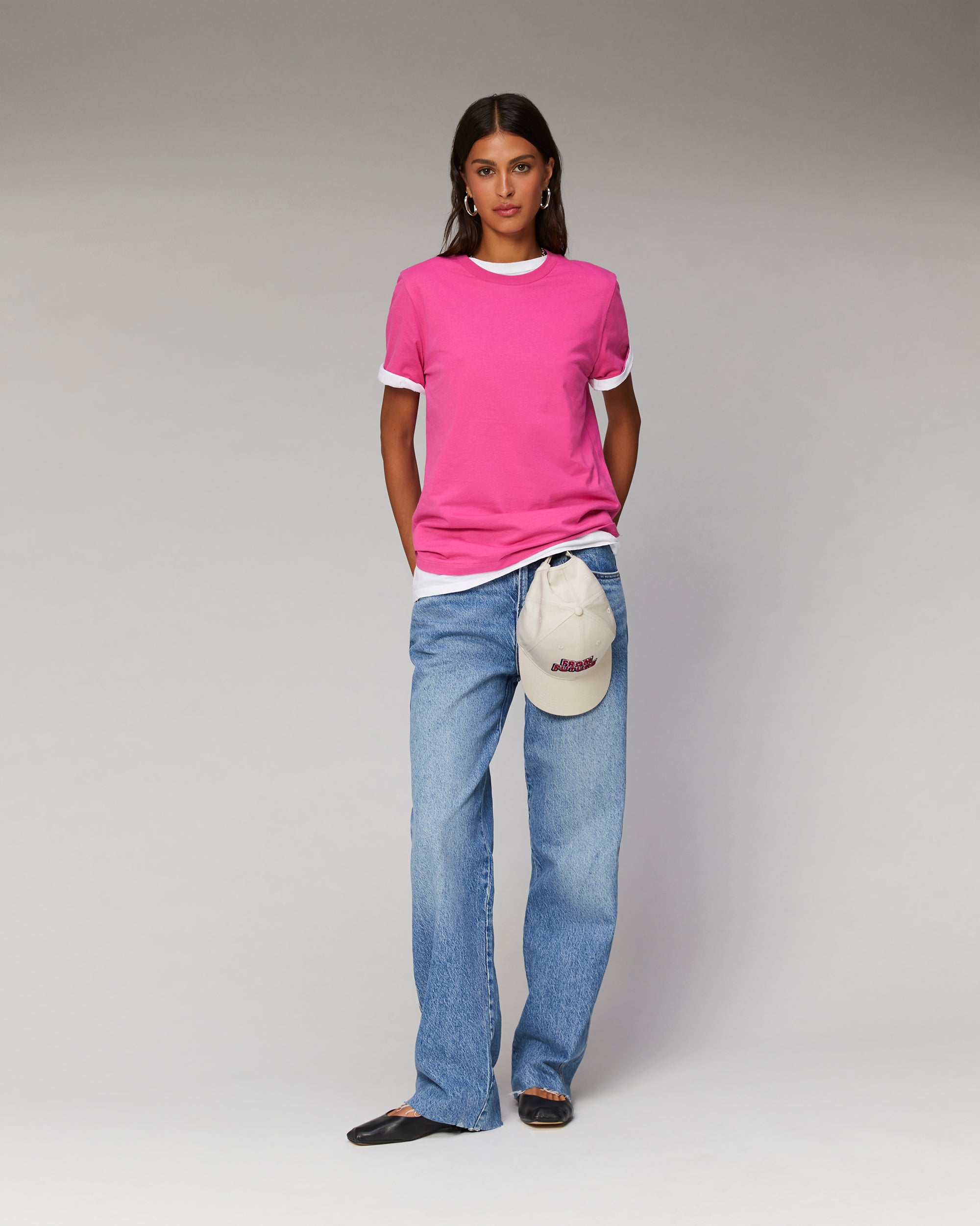 T-shirt Boyfriend à col rond - Diva Blue
