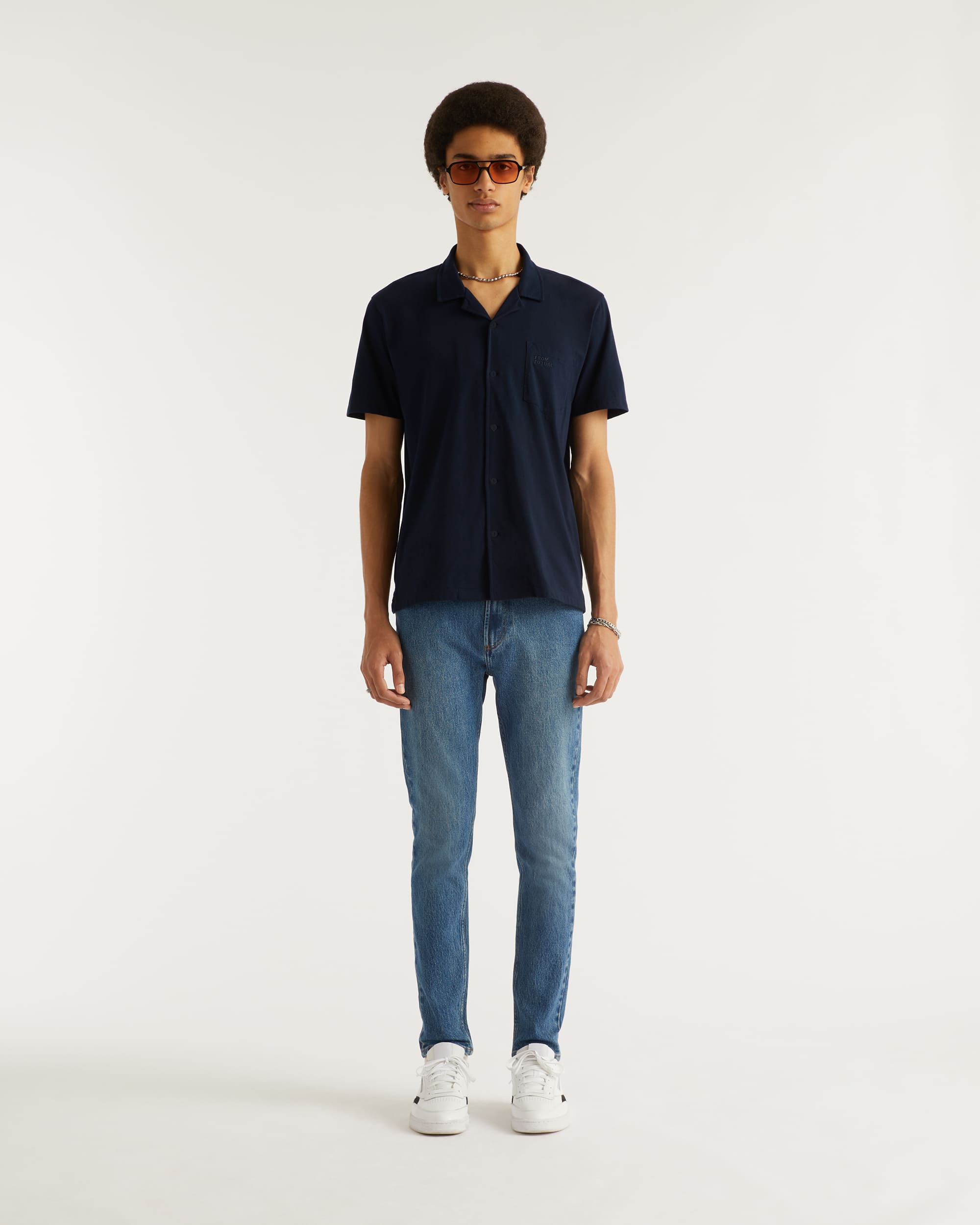 Chemise classique à manches courtes - Navy
