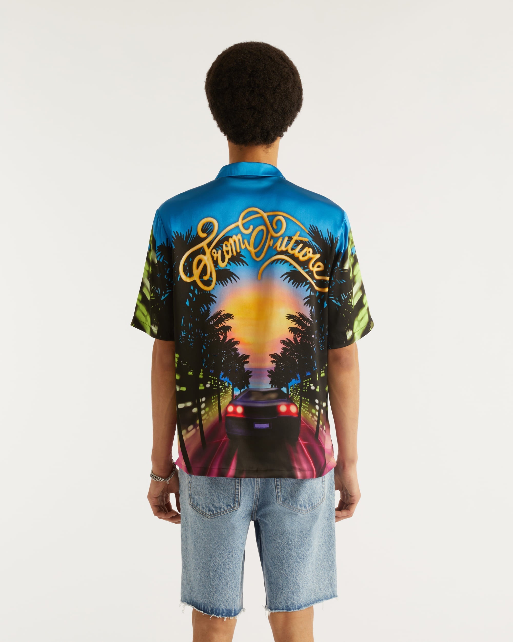 Chemise à manches courtes Fromfuture sunset en soie - Sunset Miami