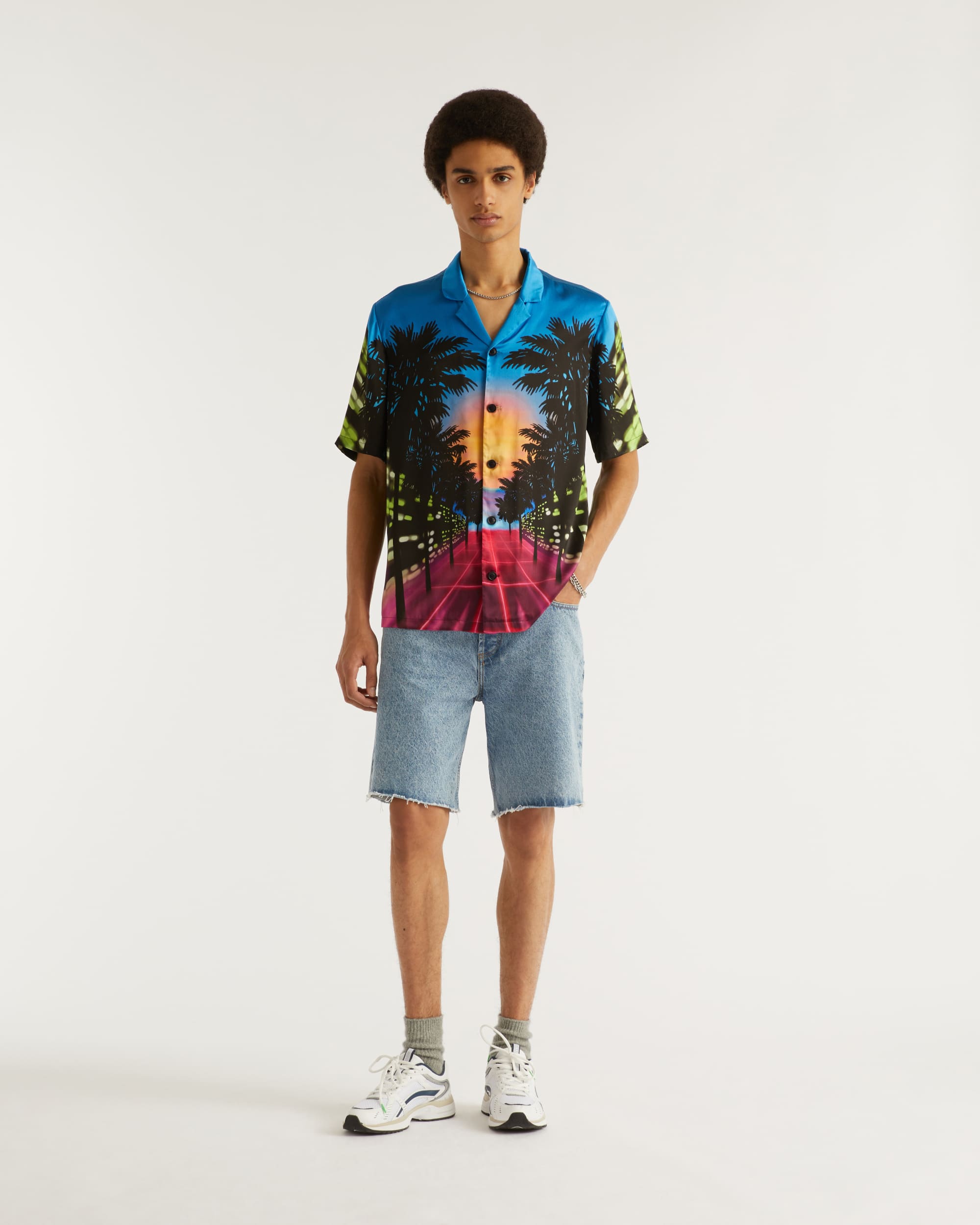 Chemise à manches courtes Fromfuture sunset en soie - Sunset Miami