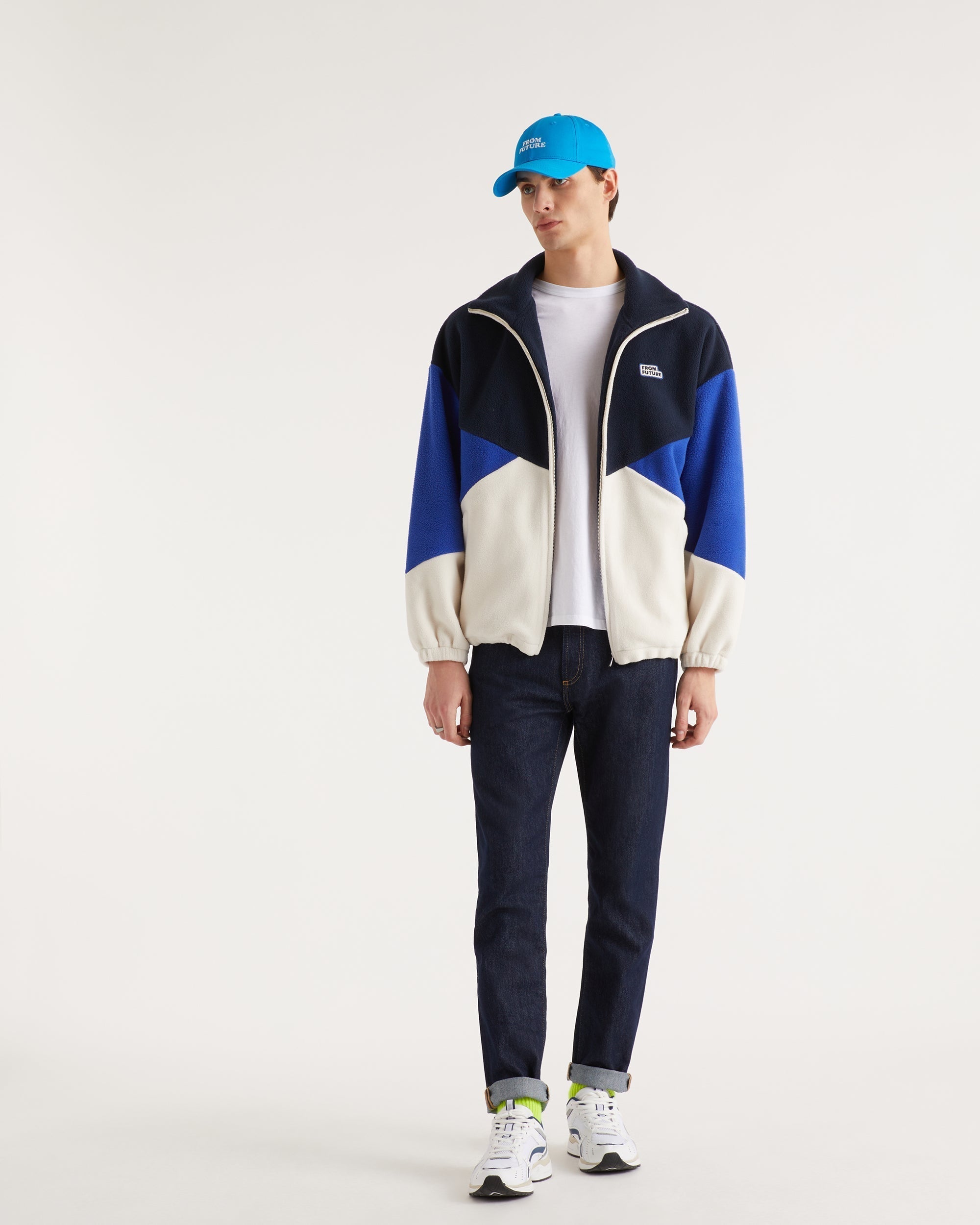 Veste polaire tricolore - Holiday Green