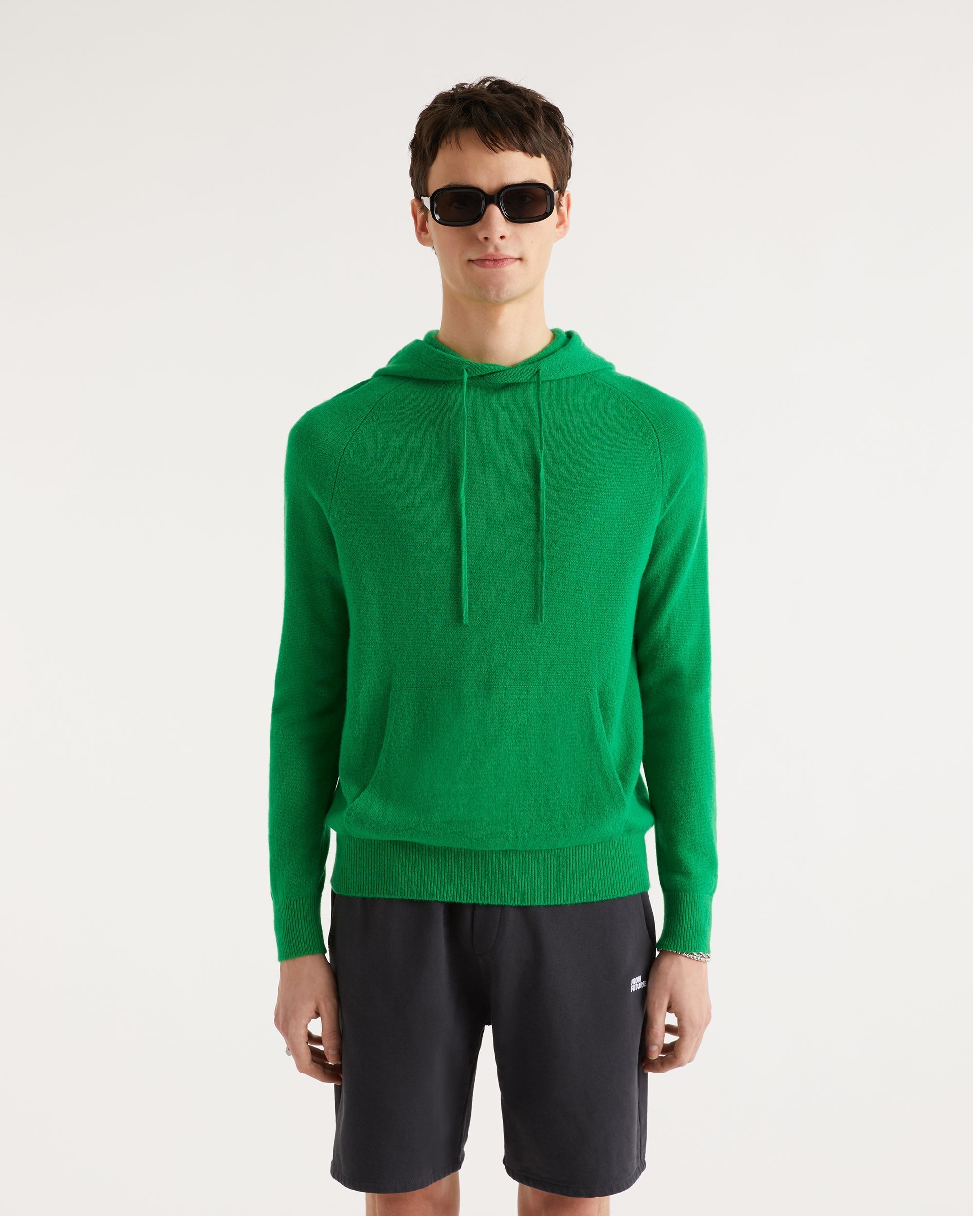 Hoodie Light classique à poche en cachemire - Summer Green
