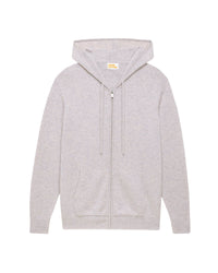 Hoodie Light zippé à poches en cachemire - Light Heather Gray