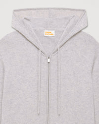 Hoodie Light zippé à poches en cachemire - Light Heather Gray