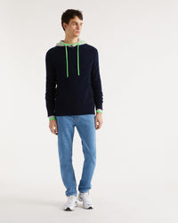 Pull classique Light à col V en cachemire - Navy