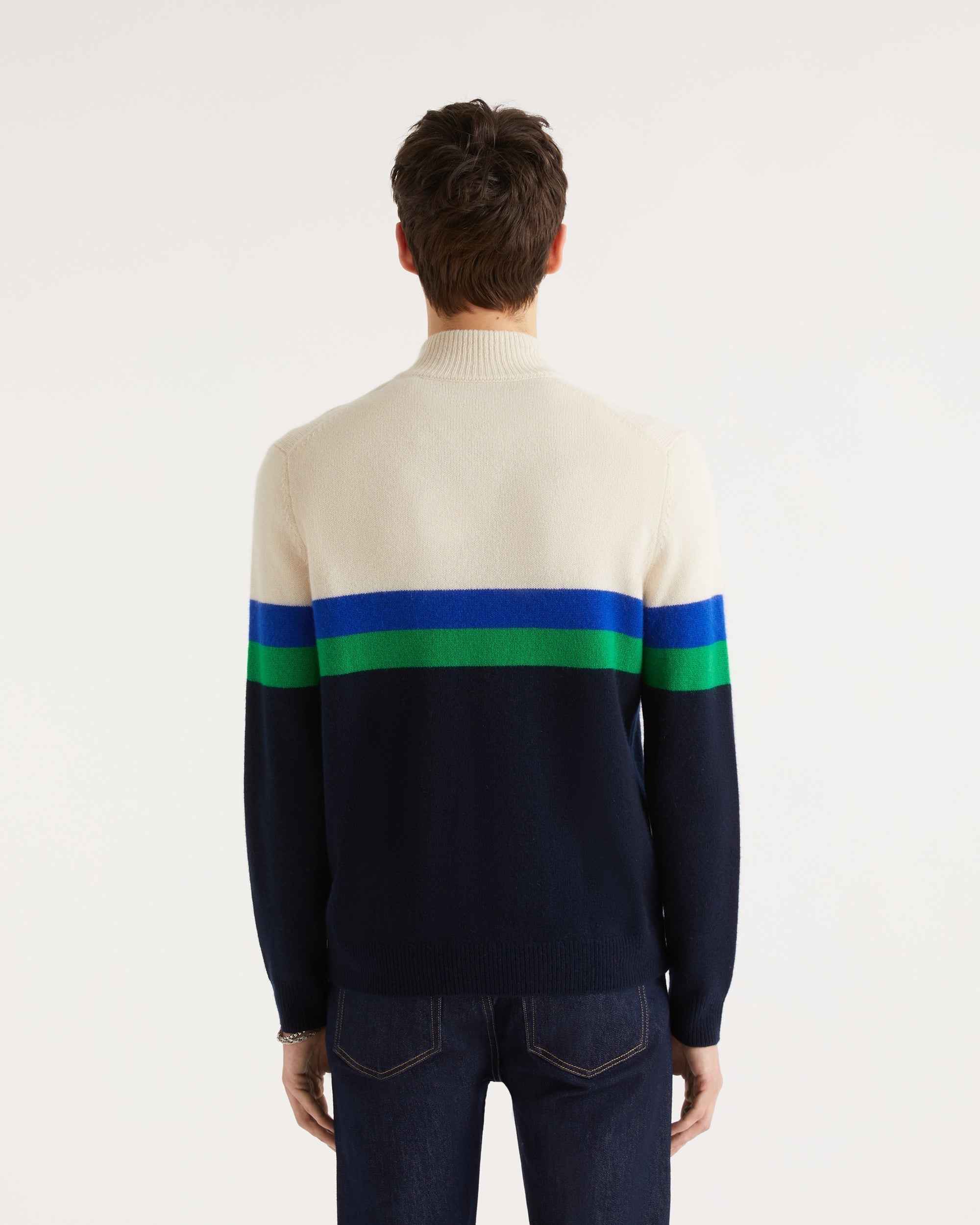 Pull à col camionneur from future en cachemire - Navy