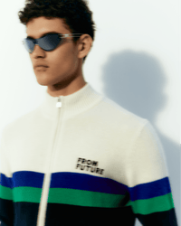 Pull à col camionneur from future en cachemire - Navy