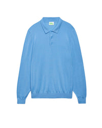 Pull polo en laine mérinos - Sunrise Blue