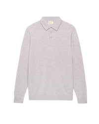 Pull polo en cachemire - Heather Gray