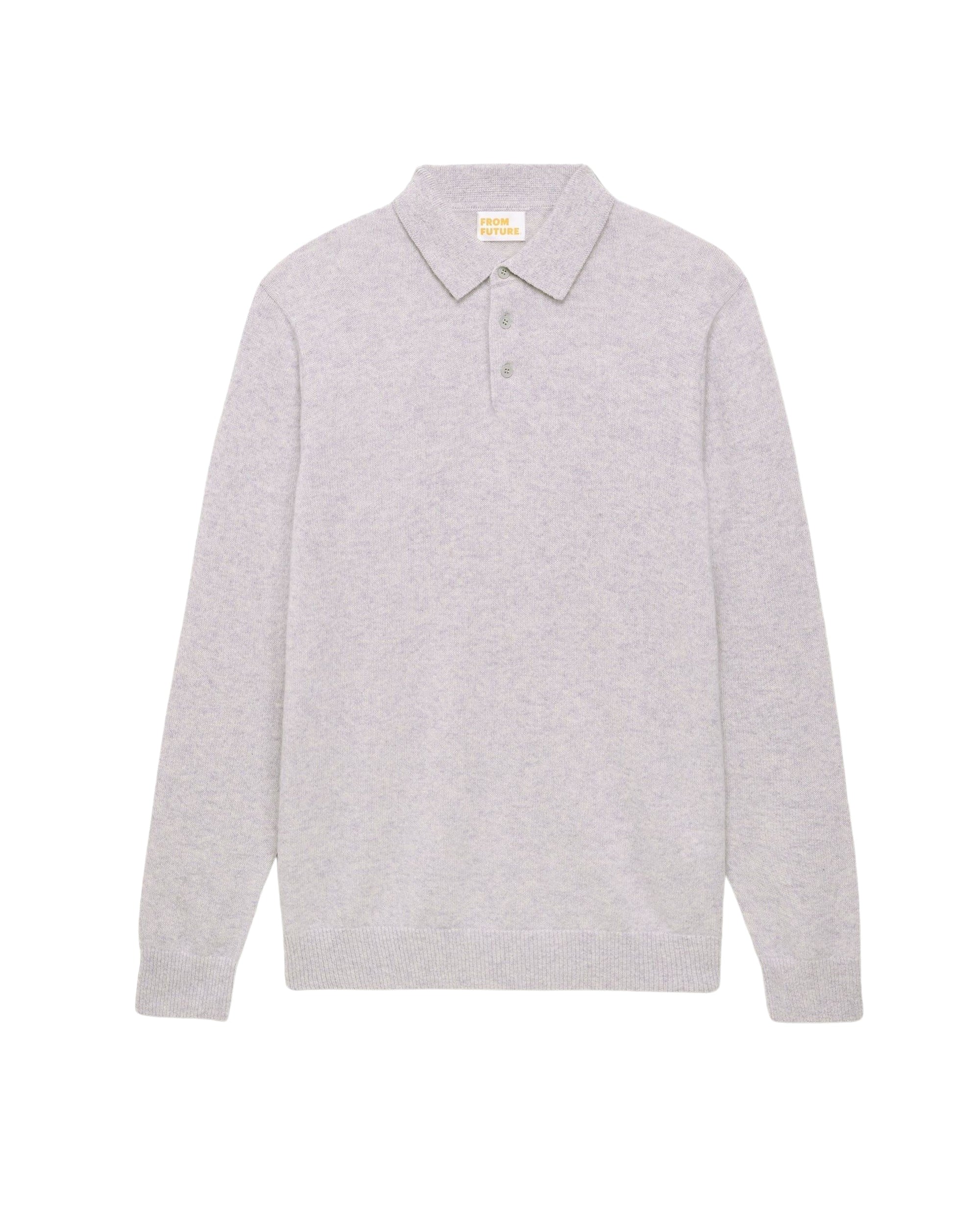 Pull polo en cachemire - Heather Gray