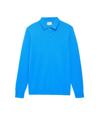 Pull polo en cachemire - Sand Blue