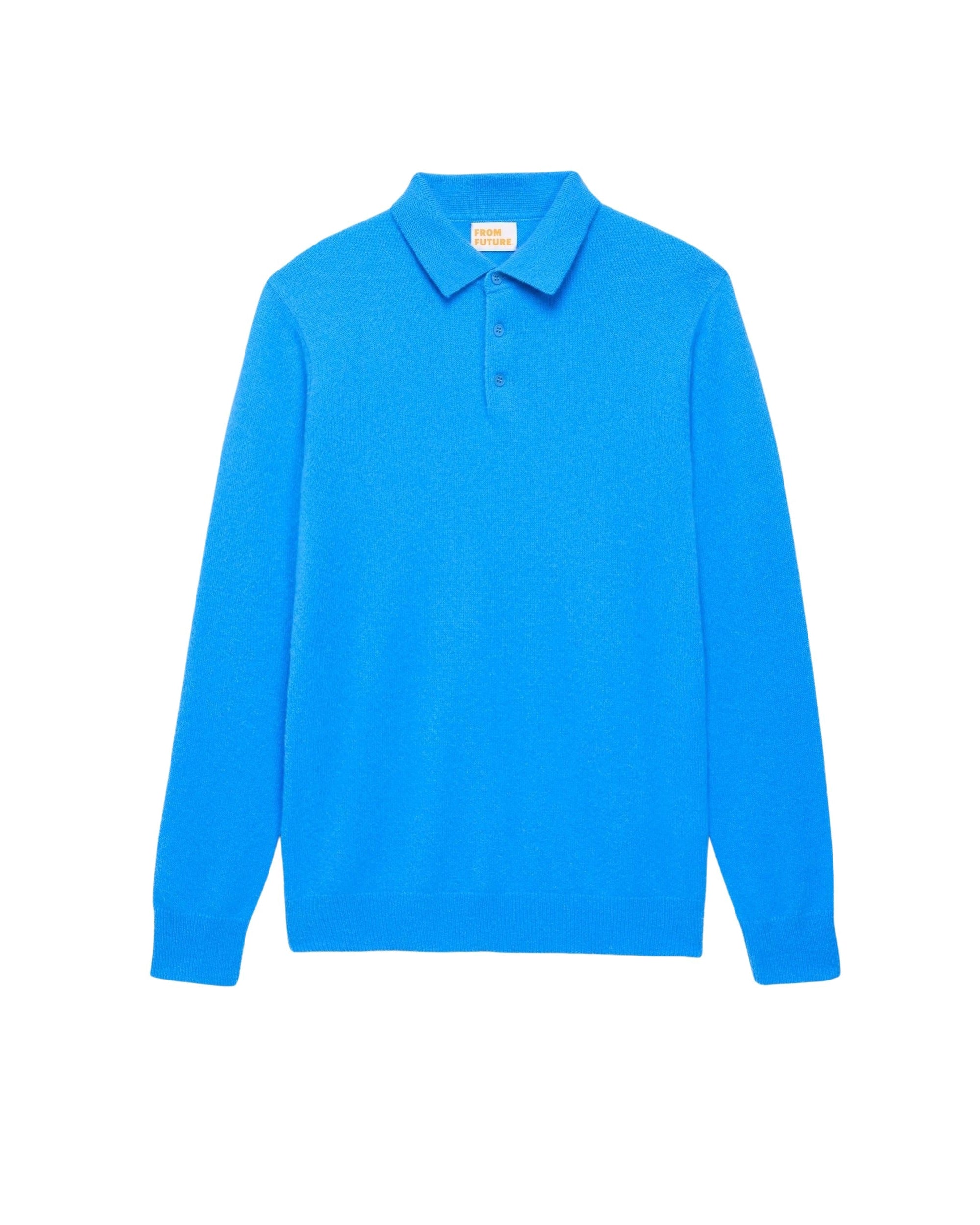 Pull polo en cachemire - Sand Blue