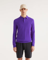 Pull polo en cachemire - Heather Gray