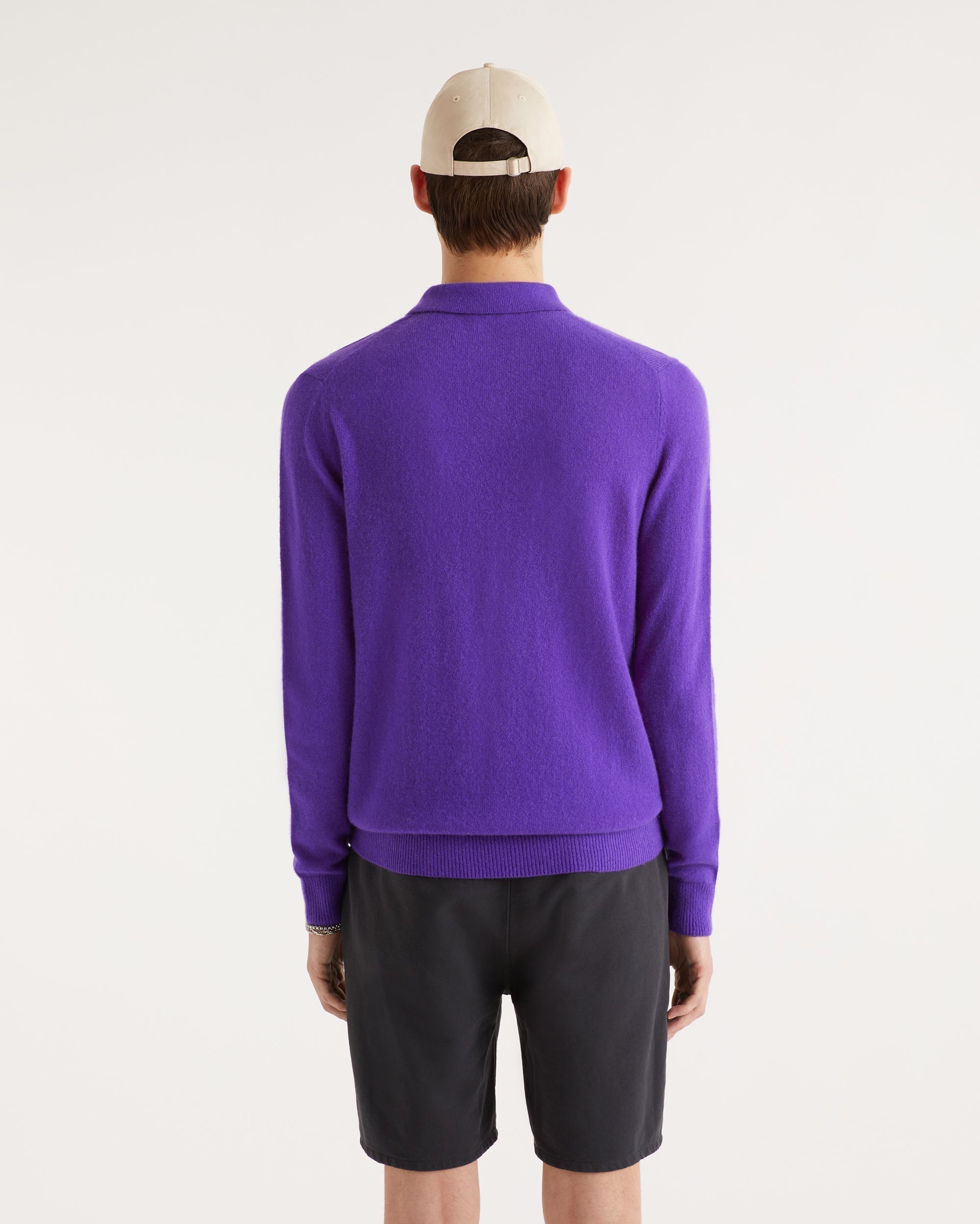 Pull polo en cachemire - Neon Purple