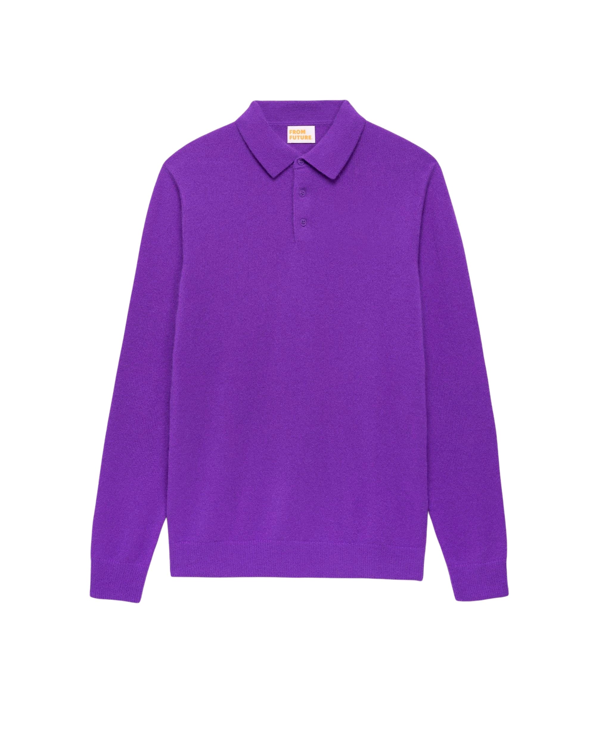 Pull polo en cachemire - Neon Purple
