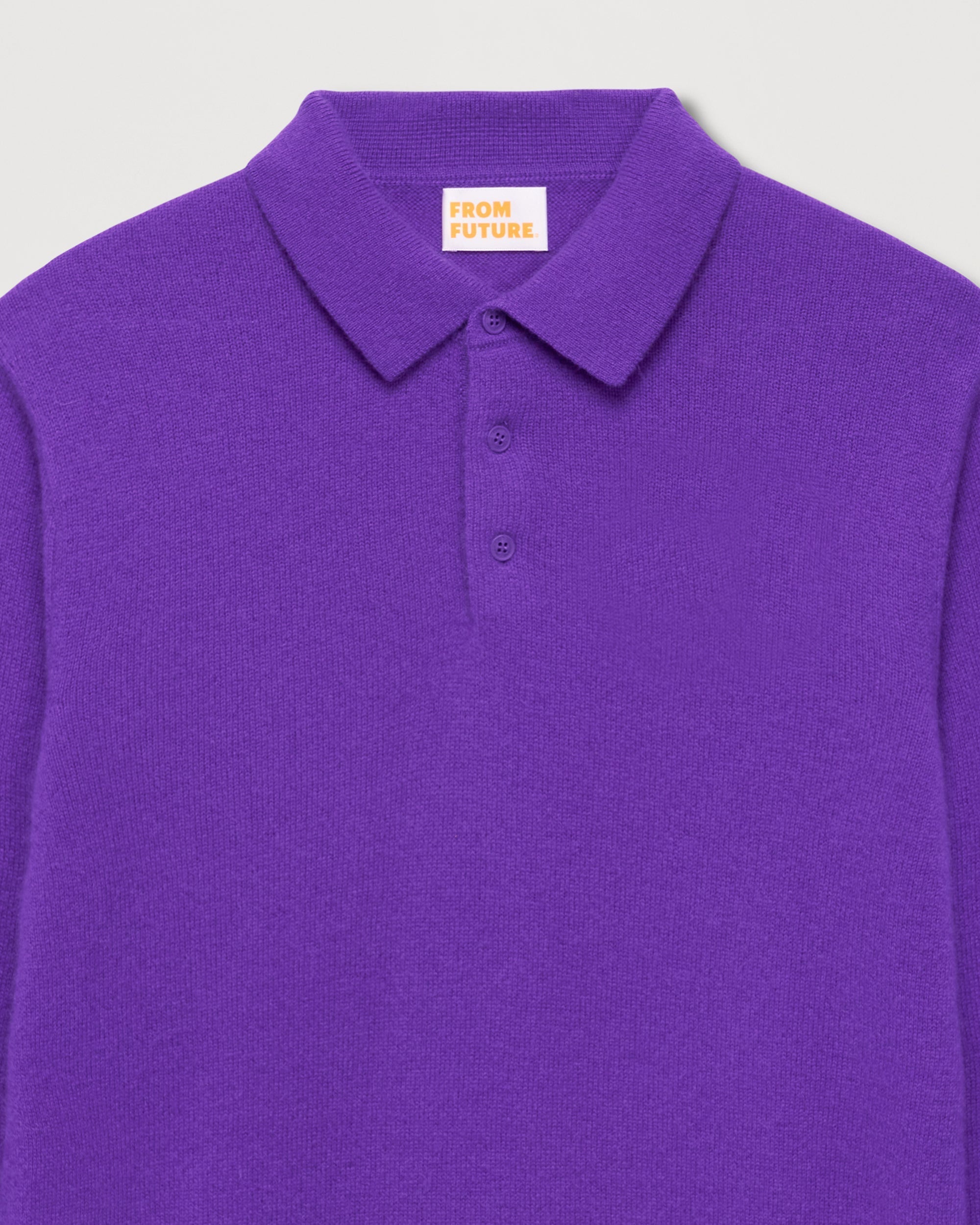 Pull polo en cachemire - Neon Purple