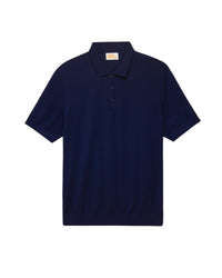 Polo classique en laine mérinos - Navy