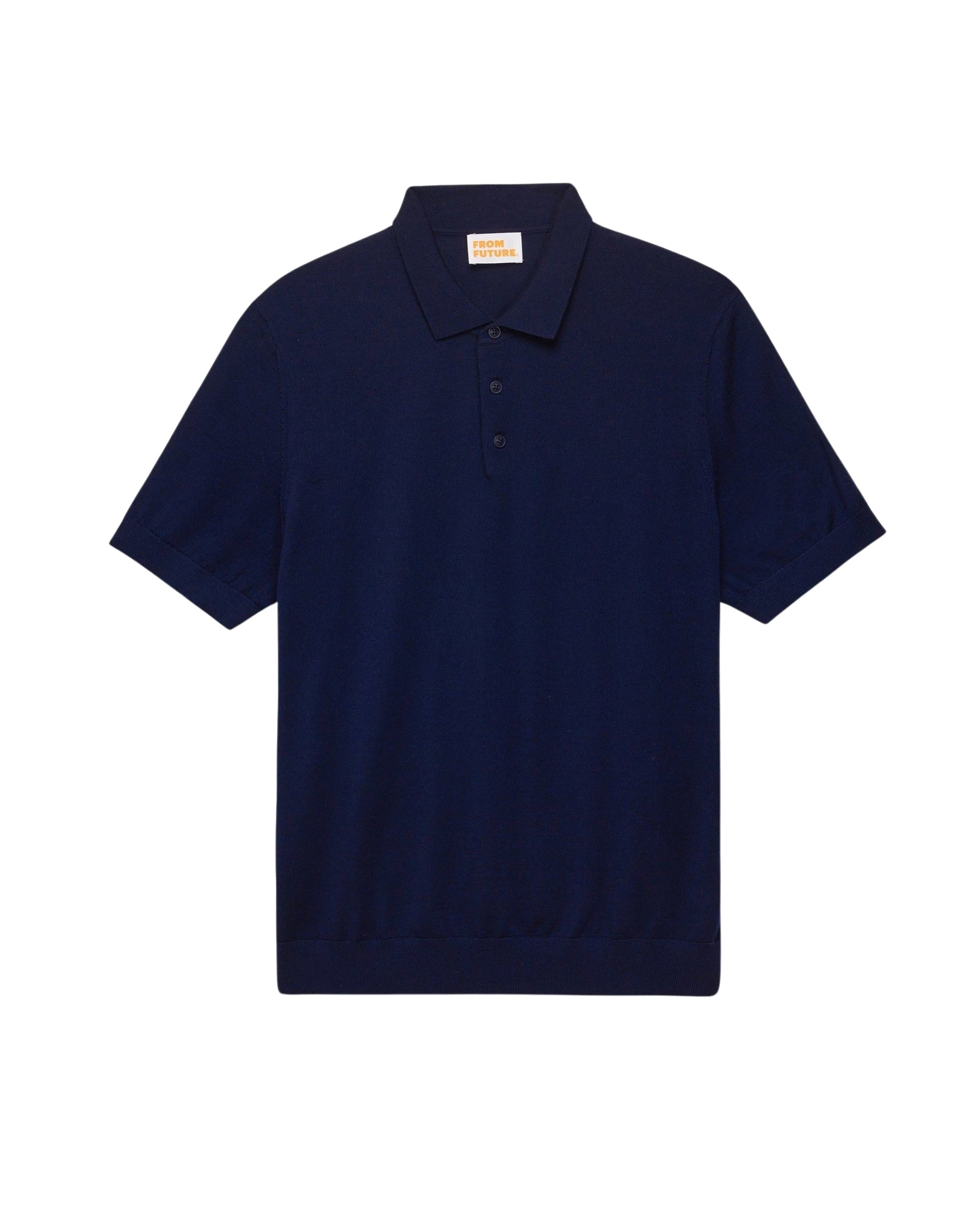 Polo classique en laine mérinos - Navy