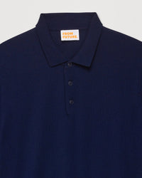 Polo classique en laine mérinos - Navy