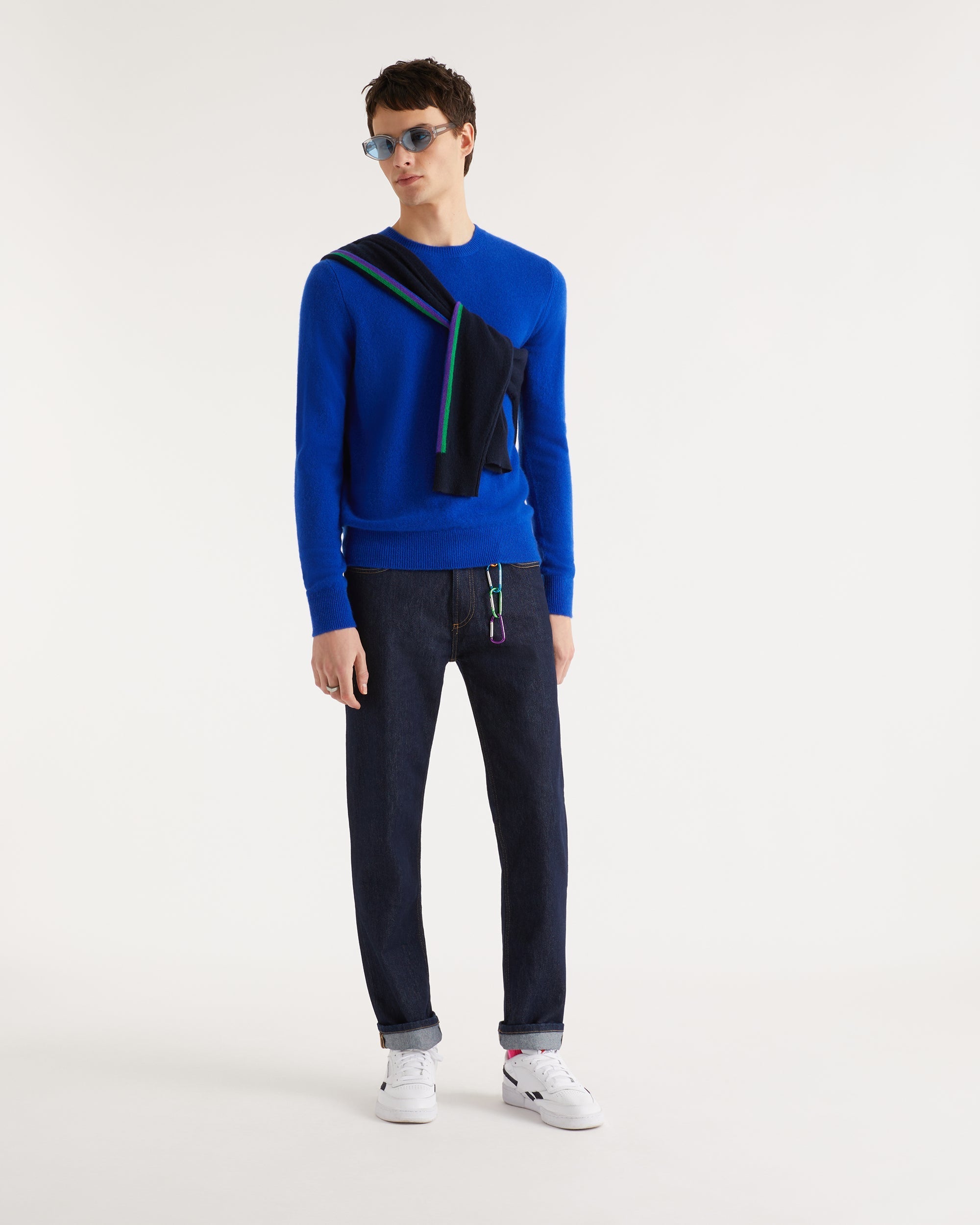 Pull classique Light en cachemire - Electric Blue