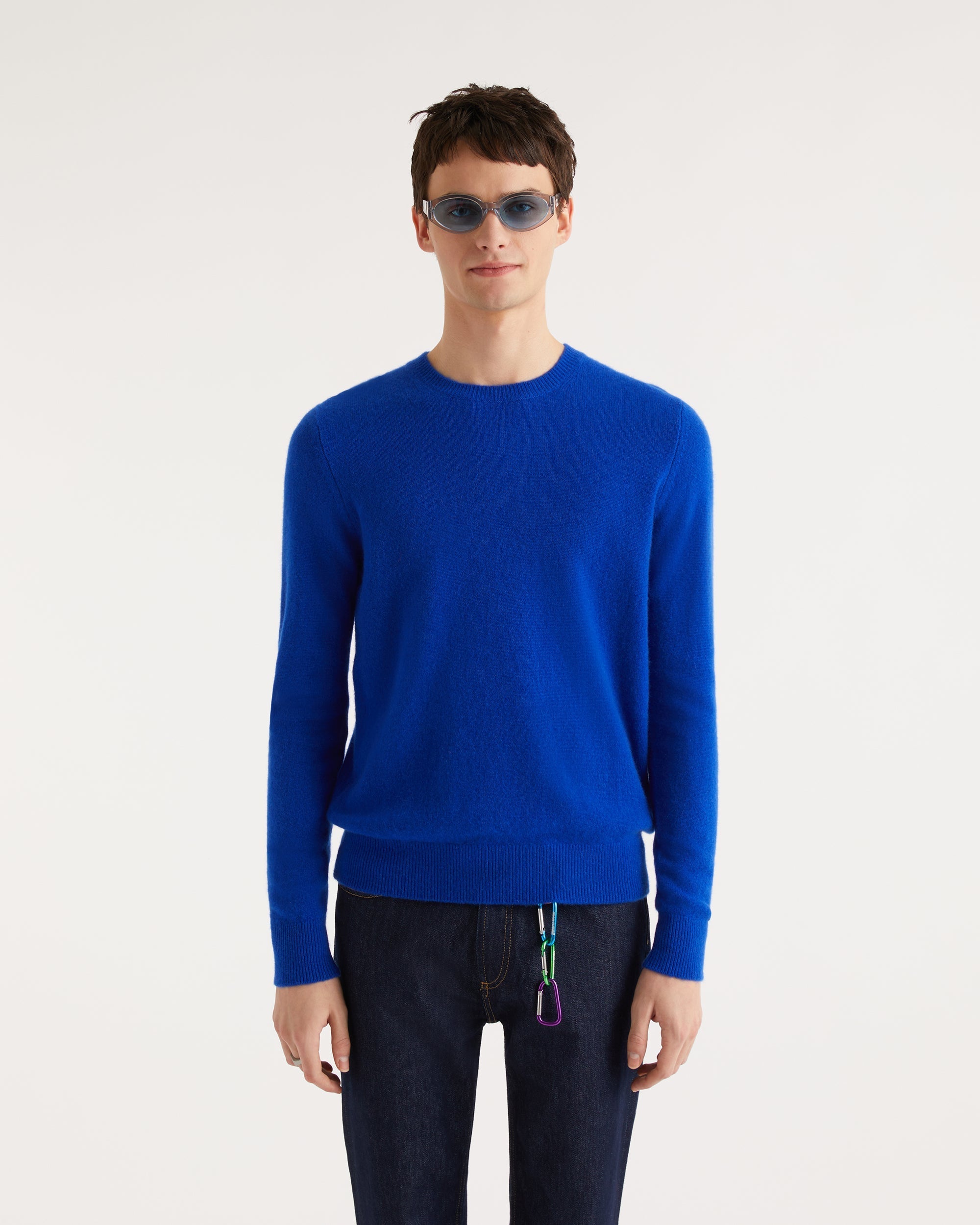 Pull classique Light en cachemire - Electric Blue