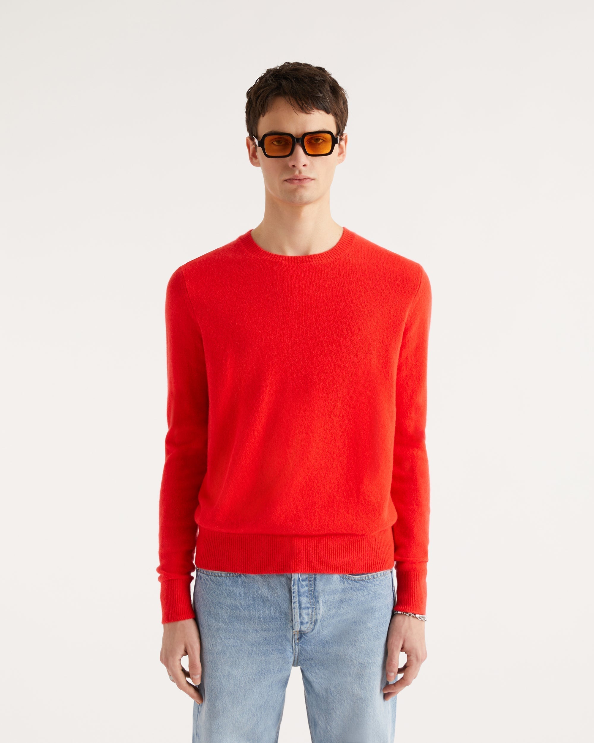 Pull classique Light en cachemire - Bright Red