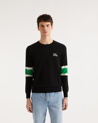 Pull à brassard bicolore from future en cachemire - Black