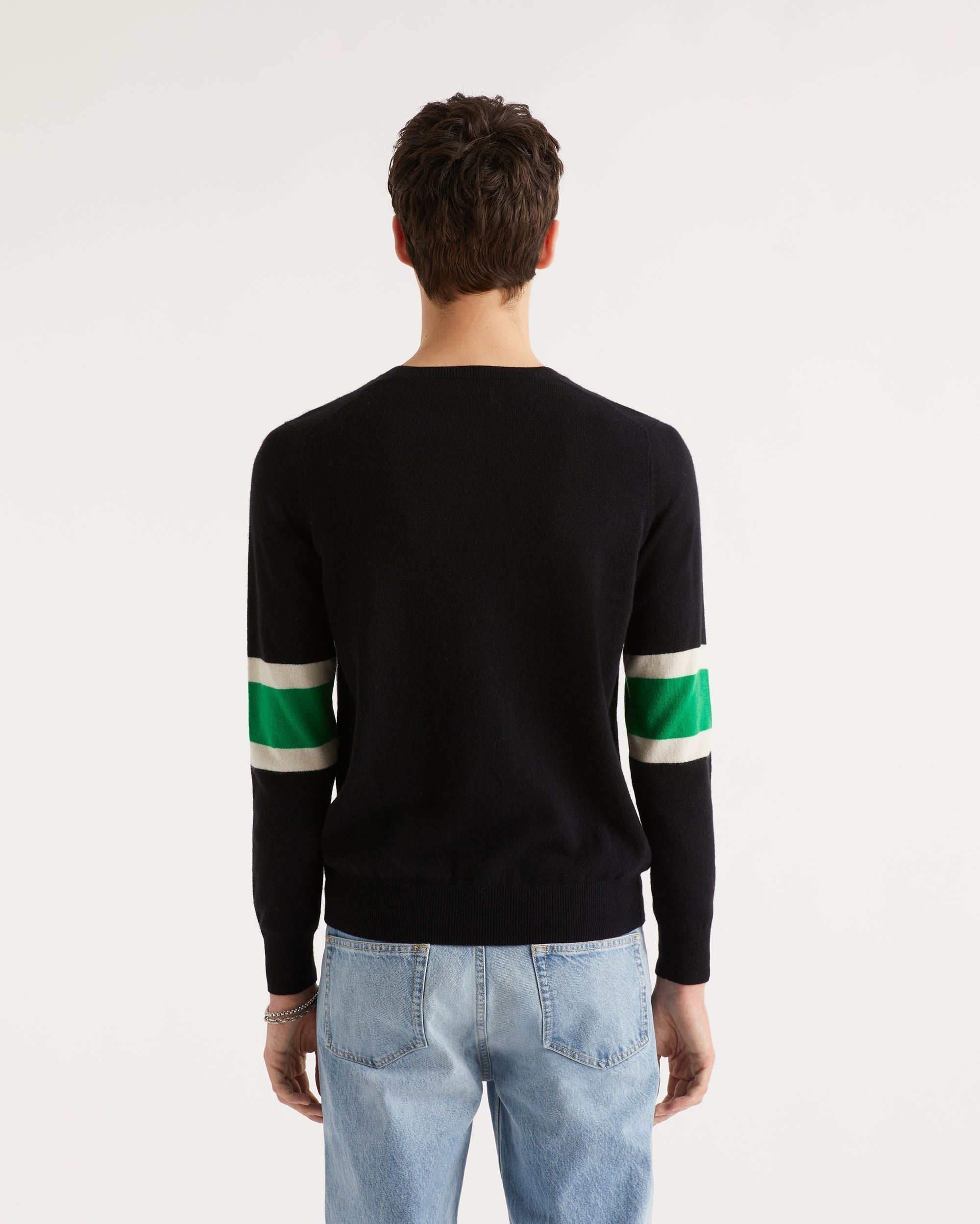 Pull à brassard bicolore from future en cachemire - Black
