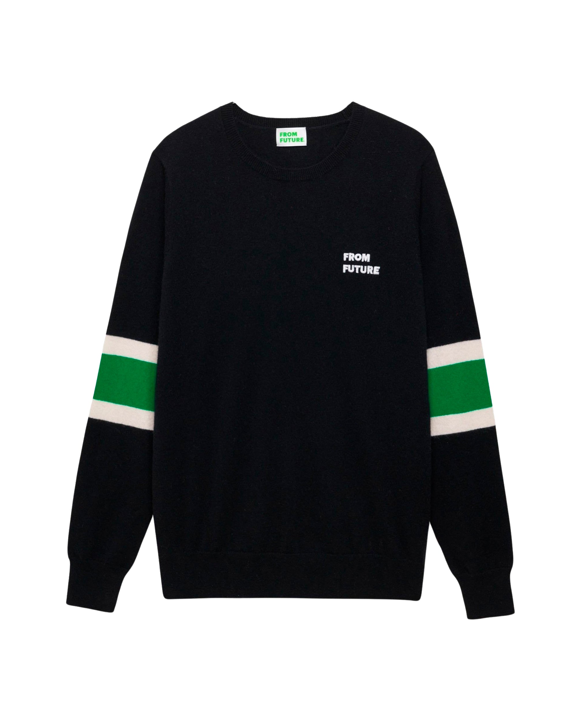 Pull à brassard bicolore from future en cachemire - Black
