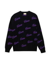 Pull oversize future all-over en cachemire - Black