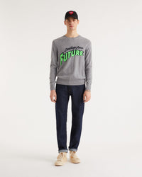 Pull Greetings from future en cachemire - Dark Heather Gray
