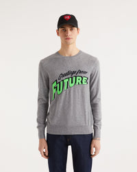 Pull Greetings from future en cachemire - Dark Heather Gray