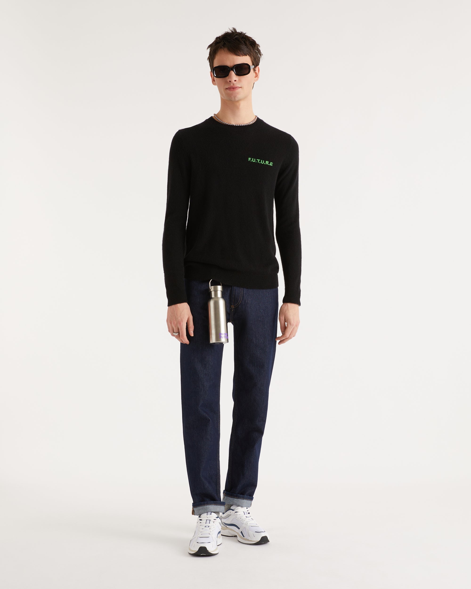 Pull Future brode Light en cachemire - Black