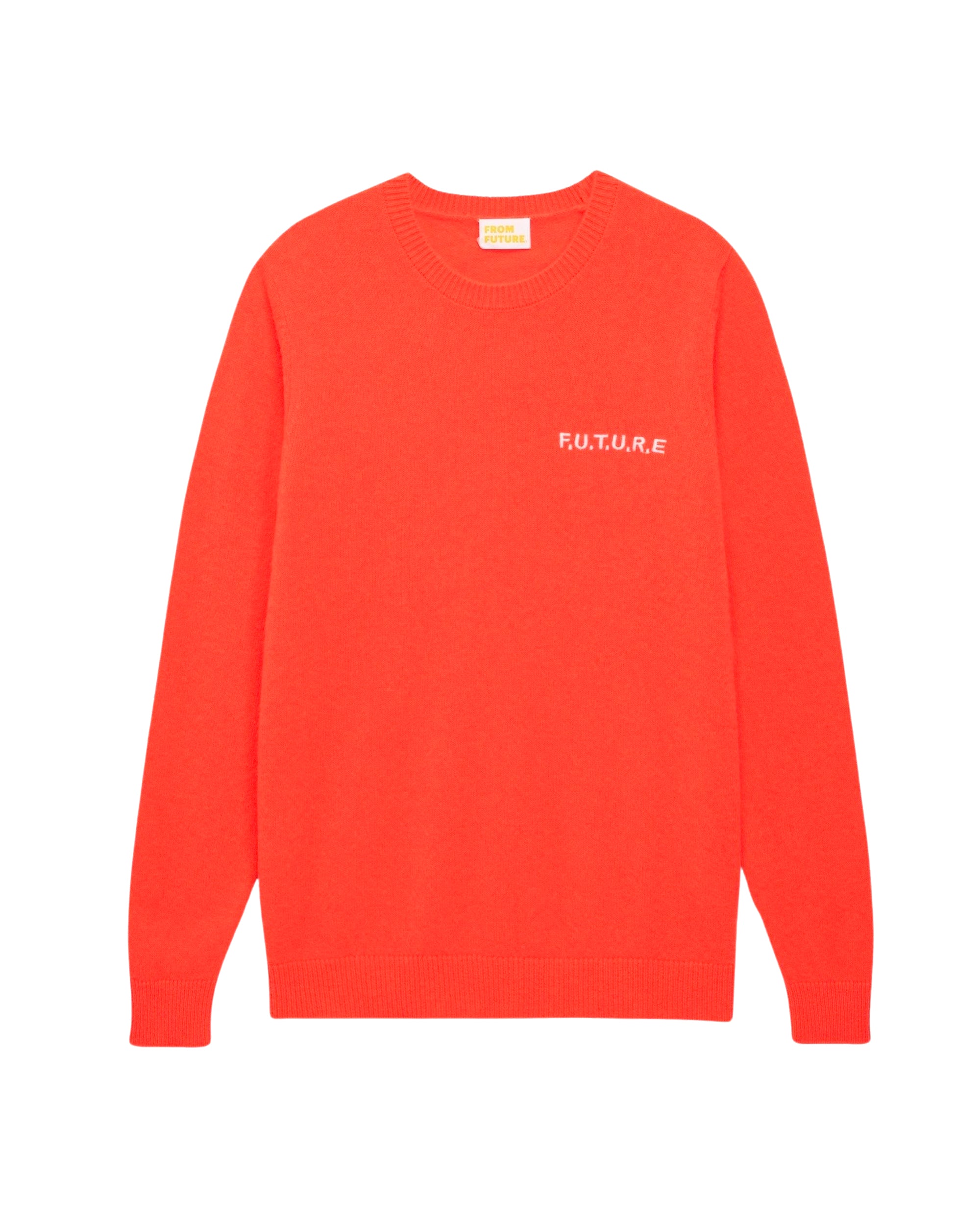 Pull Future brode Light en cachemire - Neon Orange
