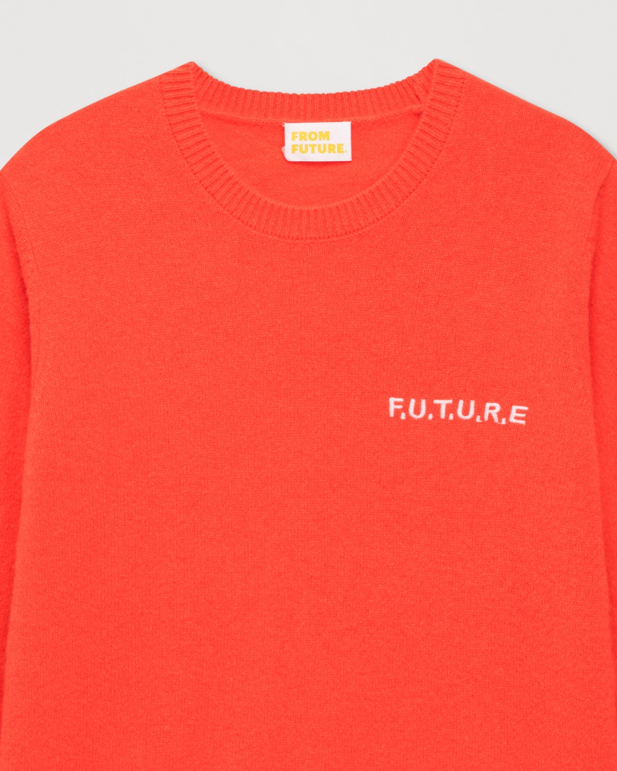 Pull Future brode Light en cachemire - Neon Orange
